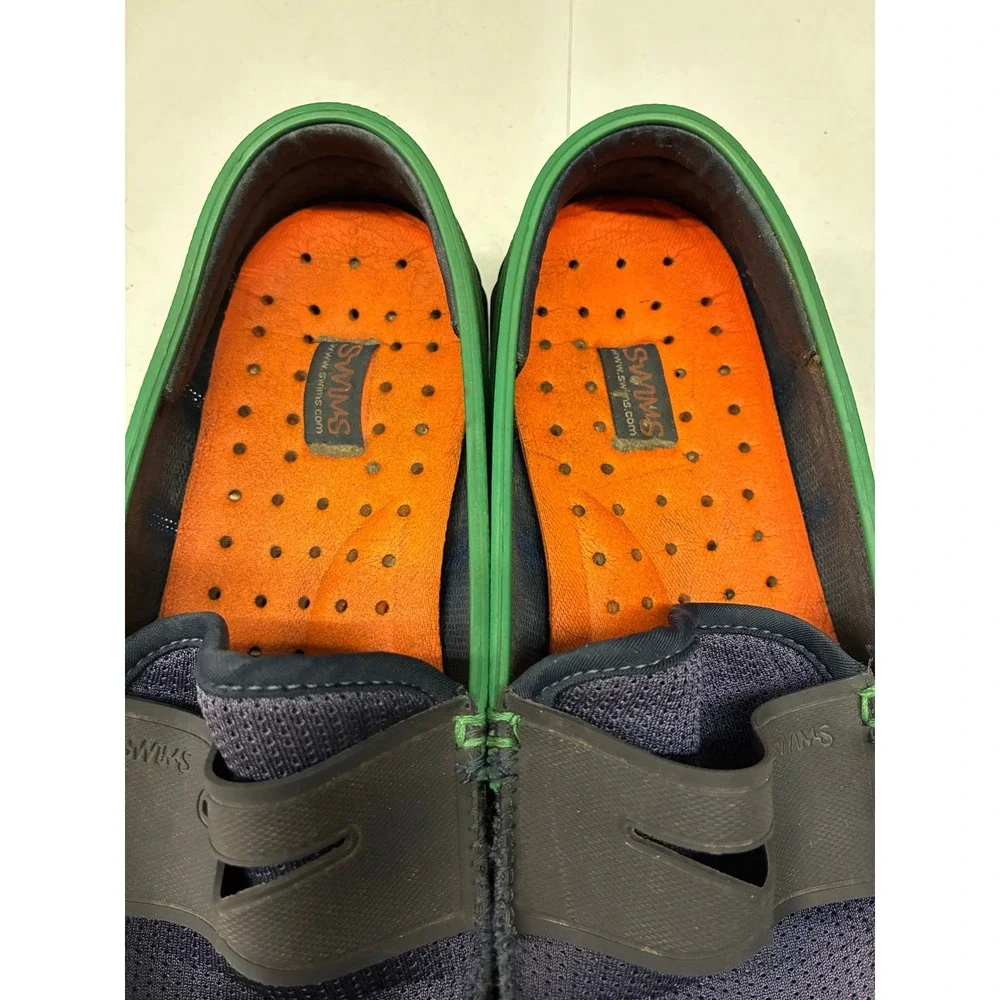 SWIMS Penny Loafer Casual Shoes Mens 9 Blue Waterproof Mesh Slip On Driving Boat